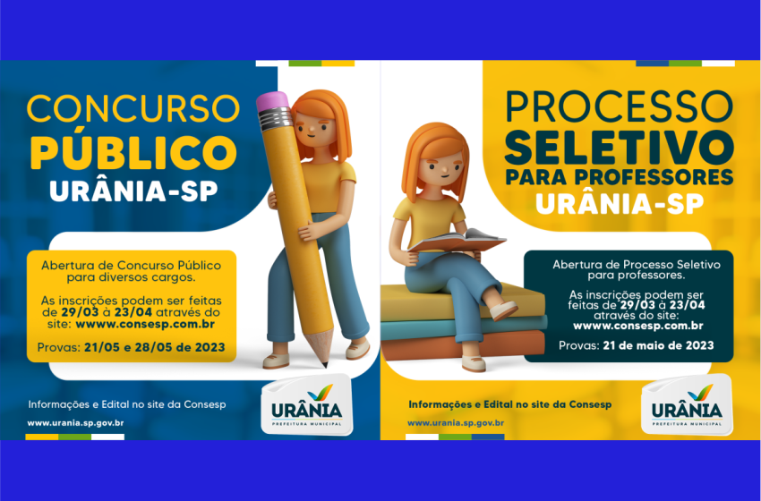  Prefeitura de Urânia abre Concurso Público com vagas em diferentes áreas