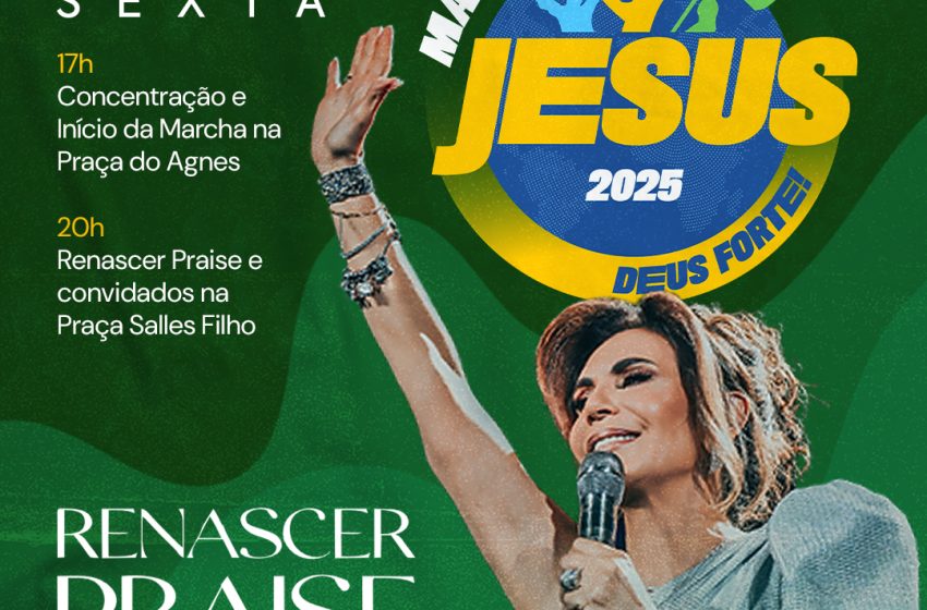  Marcha para Jesus 2025 leva fé e adoração às ruas de Santa Fé do Sul com show do Renascer Praise